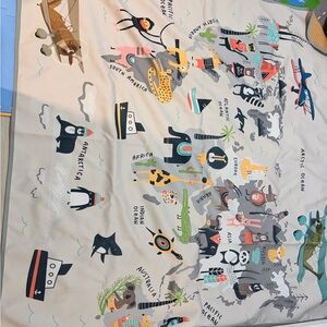 Colorful World Map Floor Mat